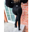 Legginsy modelujące / wysoki stan / eko skóra / EKO PANTERA / Push Up / XS - S - M - L - XL